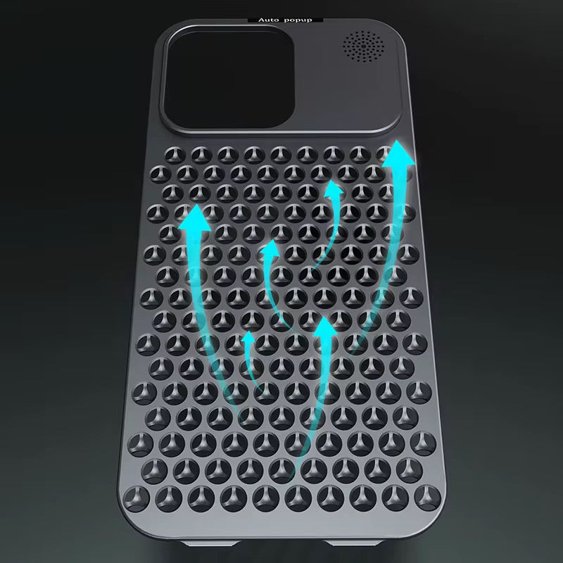 Coque 100% Aluminium Perforée (Protection écran offerte)